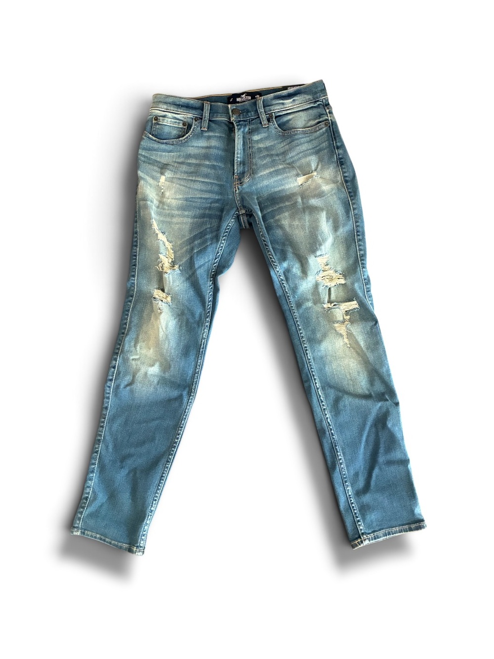 Holster Light Blue Skinny Distressed Men’s Jeans NWT 32 X 30 Advanced Stretch